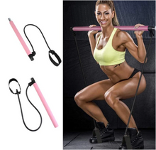 Load image into Gallery viewer, Portable Pilates Bar Kit With Resistance Band Exercise Stick
