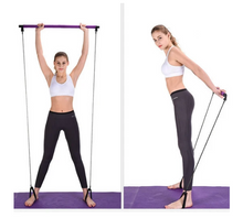 Load image into Gallery viewer, Portable Pilates Bar Kit With Resistance Band Exercise Stick
